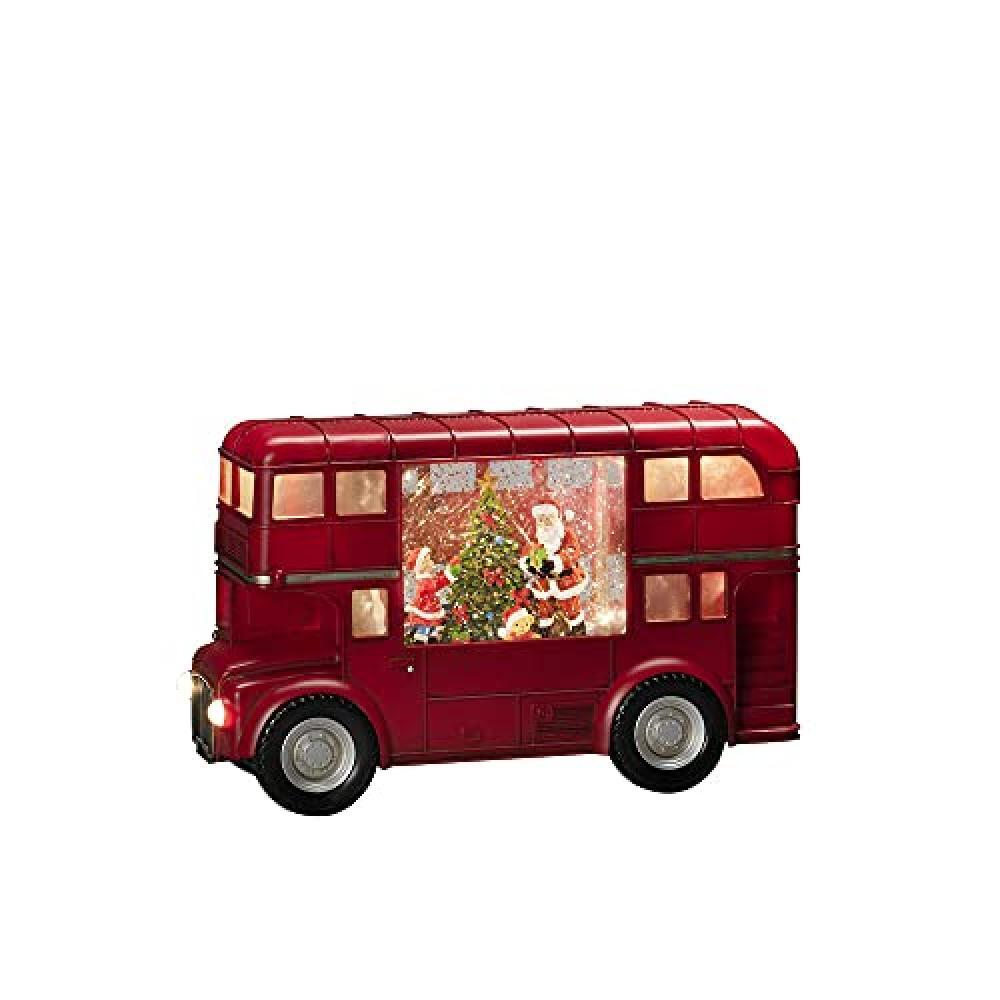 (TG. Taglia unica) KONSTSMIDE Decorazioni natalizie LED Snow Globe London Bus Ba