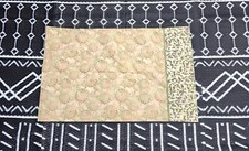 Handmade pillowcase queen size cotton FLOWERS snowflakes tan Christmas holiday