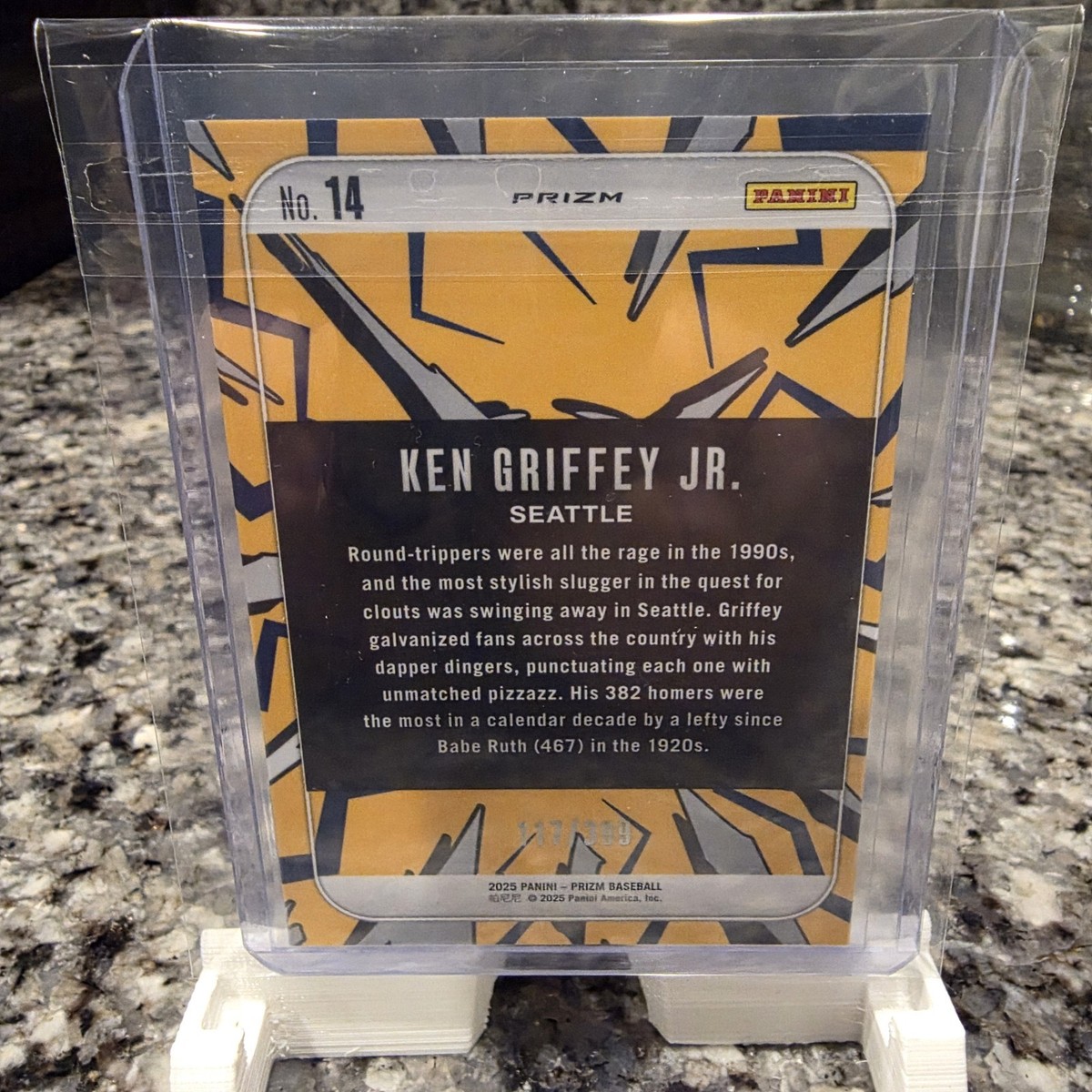 2025 Panini Prizm Ken Griffey Jr. Dingers #14 Red Pulsar Prizm