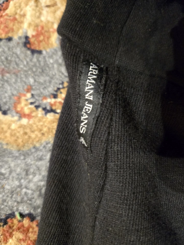  男式 AJ Armani 牛仔裤 1981 连帽运动衫尺寸 L — 第 2/3 张图片