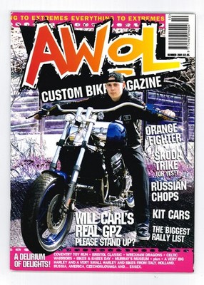 AWOL Biker Magazine Back Issues Motoring Custom Motorhead