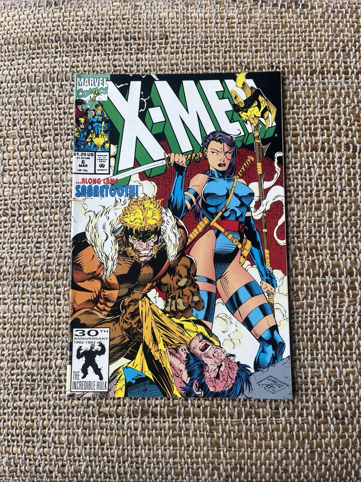 X-MEN #6 (Marvel, 1991) Sabretooth comic book