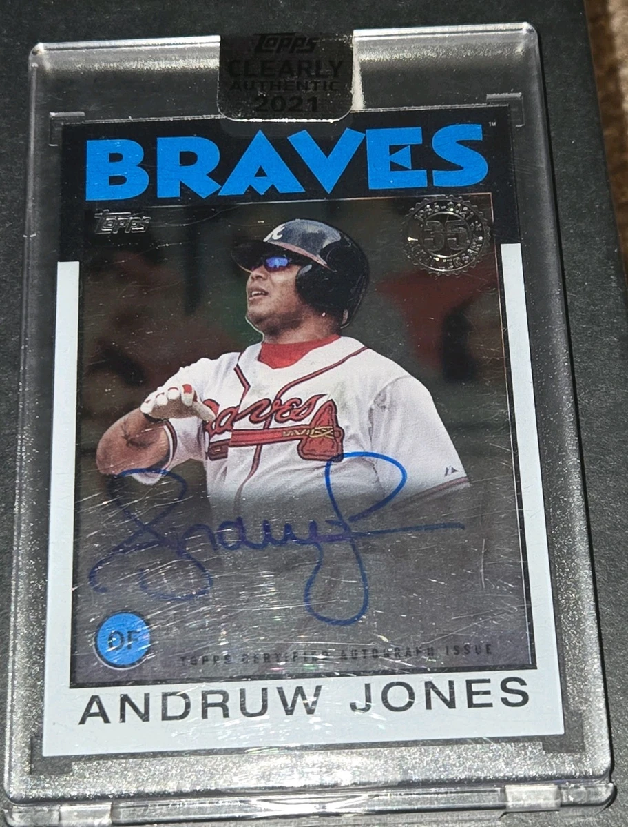 Topps Andruw Jones Baseball Autographed Sports Trading Cards