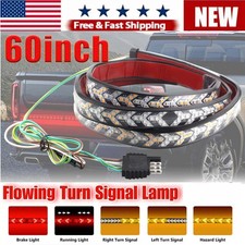 Led Tailgate Light Bar 60 Triple Row 5-function Strip For Pickup Trailer Suv