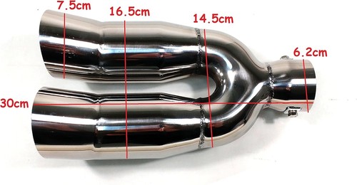 Silenciador trasero cromo acero inoxidable para Vauxhall Opel Corsa B C D Astra Vectra - Imagen 2 de 4