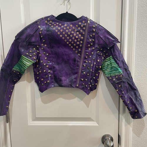 Disney Descendants 2 Mal Studded Dragon Kids Jacket Purple, Size 9/10 - Picture 7 of 11