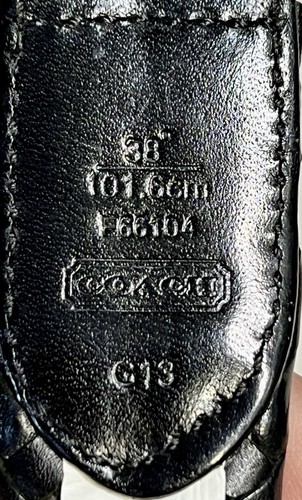 Vtg Coach F66104 Belt Mens Sz 38 1-1/8" Black Leather Braided Leather VGVC *READ - Picture 6 of 9