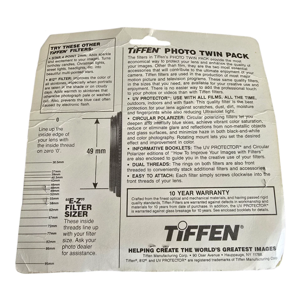 Tiffen Photo Twin Pack ~ UV Protection & Circular Polarizing Filters (55mm) - Image 4 of 4