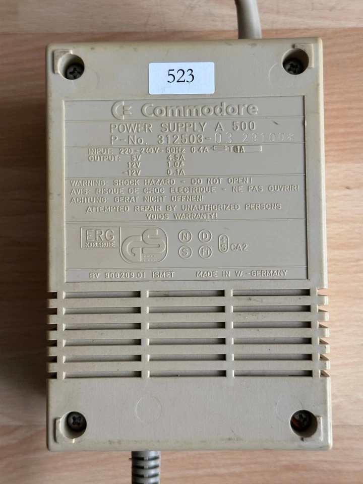 Netzteil 4,5 Amper für / for AMIGA 500/500+/A600 & A1200, funktioniert #23 25 - Bild 2 von 4