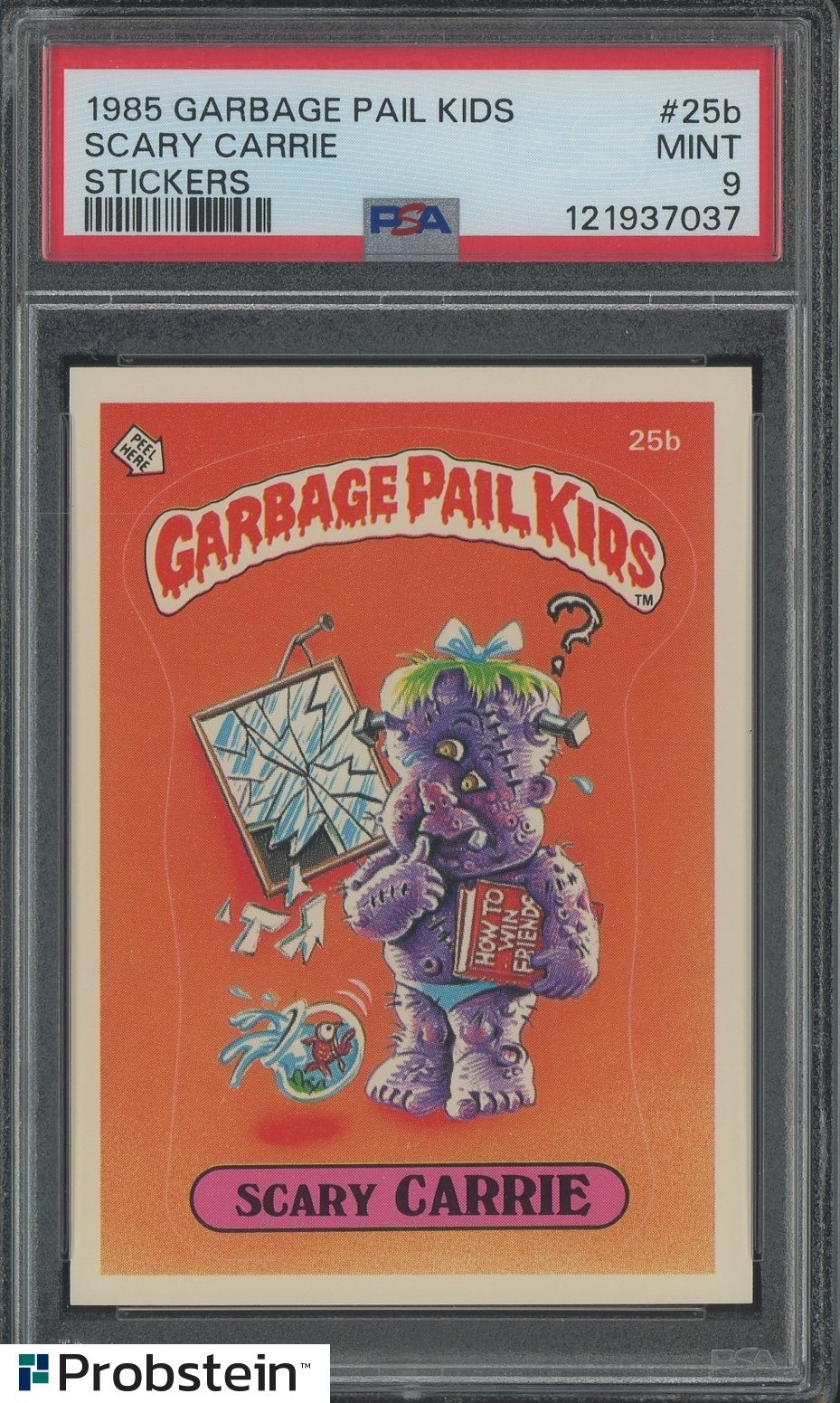 1985 Topps Garbage Pail Kids GPK Stickers #25b Scary Carrie PSA 9 MINT