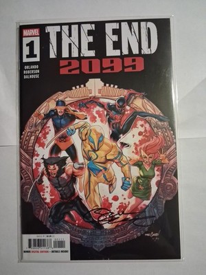 THE END 2099 1 SIGNED & STORY STEVE ORLANDO COVER DAVID MARQUEZ COA 2025 .