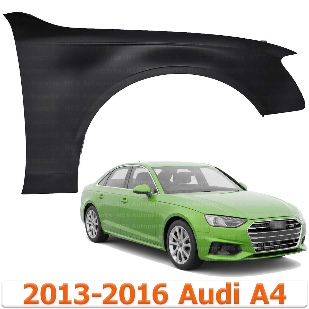 Front Fender Side Primed Steel For 13-2016 Audi A4 RH Passenger