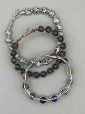 Handmade Wire Beaded Bracelets - Various Sizes