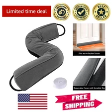 38"  Door Draft Stopper – Removable Cover, All-Season Energy Saver