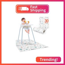 Minimono Baby Splat Mat for Under High Chair - 30 Pcs Disposable and Waterproof