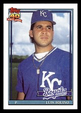 Luis Aquino 1991 Topps #169 Kansas City Royals Baseball *226