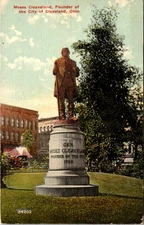 Cleveland, OH Moses Cleaveland/Founder Of City/Statue/1913/Park/Monument -A136