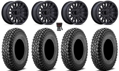 MSA Creed 14'' Wheels Black 32'' Incursion A/T Tires Polaris RZR