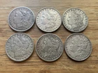 US Morgan Silver Dollars 6 coins Pre 1904 Circulated Condition Lot SUN17
