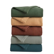 100 Cotton Waffle Weave All-Season Bed Blanket - Great Bay Home King