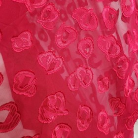 Sexy  Red Robe/Kimono Jacquard Heart Design Morgan Taylor Intimates Size PS