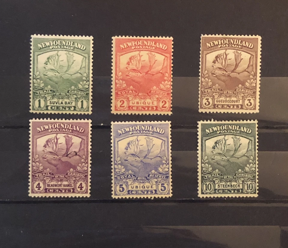 Stamps Newfoundland: Sc115 to Sc119 & Sc122 Trail of the Caribou MH see detail. - Image 3 of 4