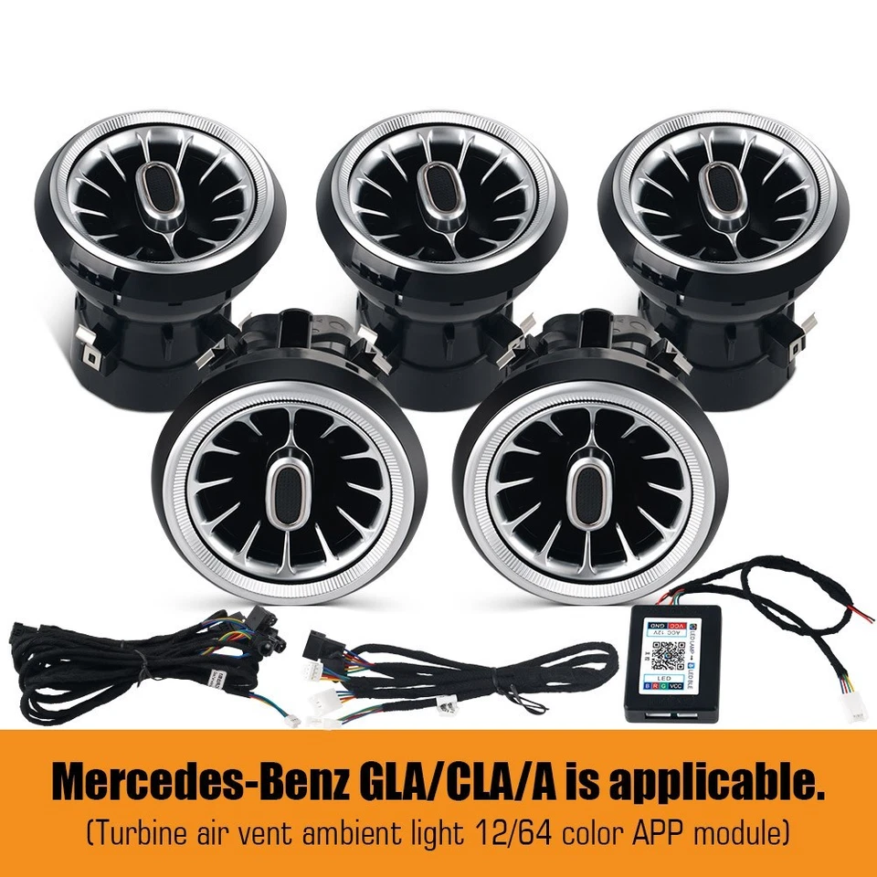 Kit de luz ambiente LED ventilação ar para Mercedes Benz W117 CLA180 CLA200 CLA250 CLA45 - Imagem 2 de 4