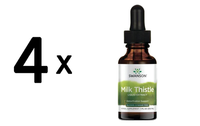 4 X Swanson Milk Thistle Liquid Extract, Alcohol- & Sugar-Free - (473,71 Eur/L)