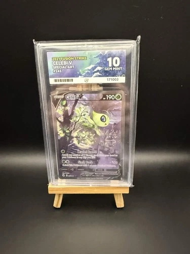 Pokemon TCG Celibi V 245/264 Fusion Strike Ace 10 GEM MINT Perfect Subgrades