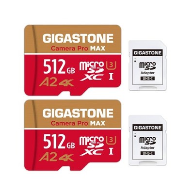 [5-Yrs Free Data Recovery] GIGASTONE 512GB 2-Pack Micro SD Card, Camera Pro M...
