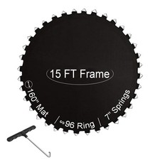 Trampoline Replacement Mat, Fits 15 ft Round Trampoline Frame Using 7" Spring...