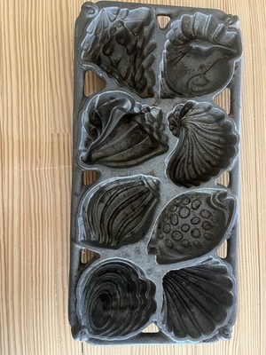 Cast Iron Mold Seashell Variety, Made By John Wright Co. in 1989
