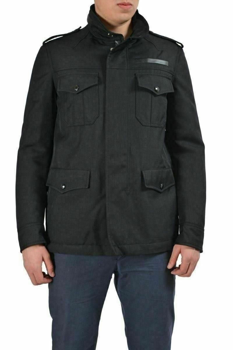 Мужская базовая куртка Just Cavalli темно-серого цвета на молнии US S IT 48 50890₽