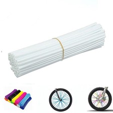 White Spoke Skins Covers: 8-21 inch Rims Protector  Decoration 237mm, white