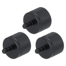 3Pcs Mic Stand Adapter 1/4 Female to M4 Male Screw Adapter Aluminum Alloy Black