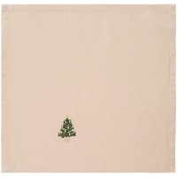 IB Laursen Stoffserviette Tradition Natur Weihnachtsbaum Im Korb Serviette