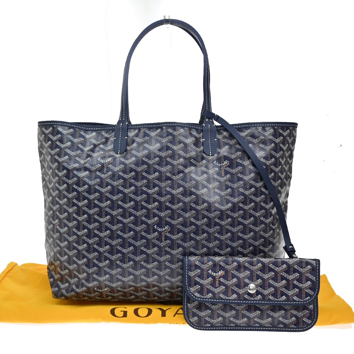 GOYARD Logo Saint Louis Small Shoulder Tote Bag Pouch Canvas