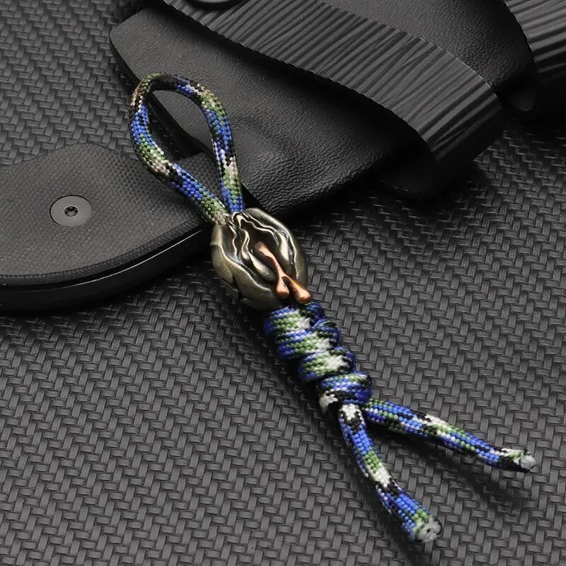 EDC Para Spyderco SAK Bikini Bollos Cuchillo Paracord Cordón Cuentas Dijes Herramienta Artesanal Foto 2 de 4