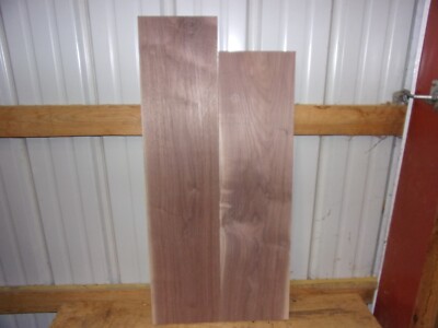 2 PC WALNUT LUMBER WOOD KILN DRIED BOARDS LOT 1583V 1'' THICK END MATCHED CLEAR