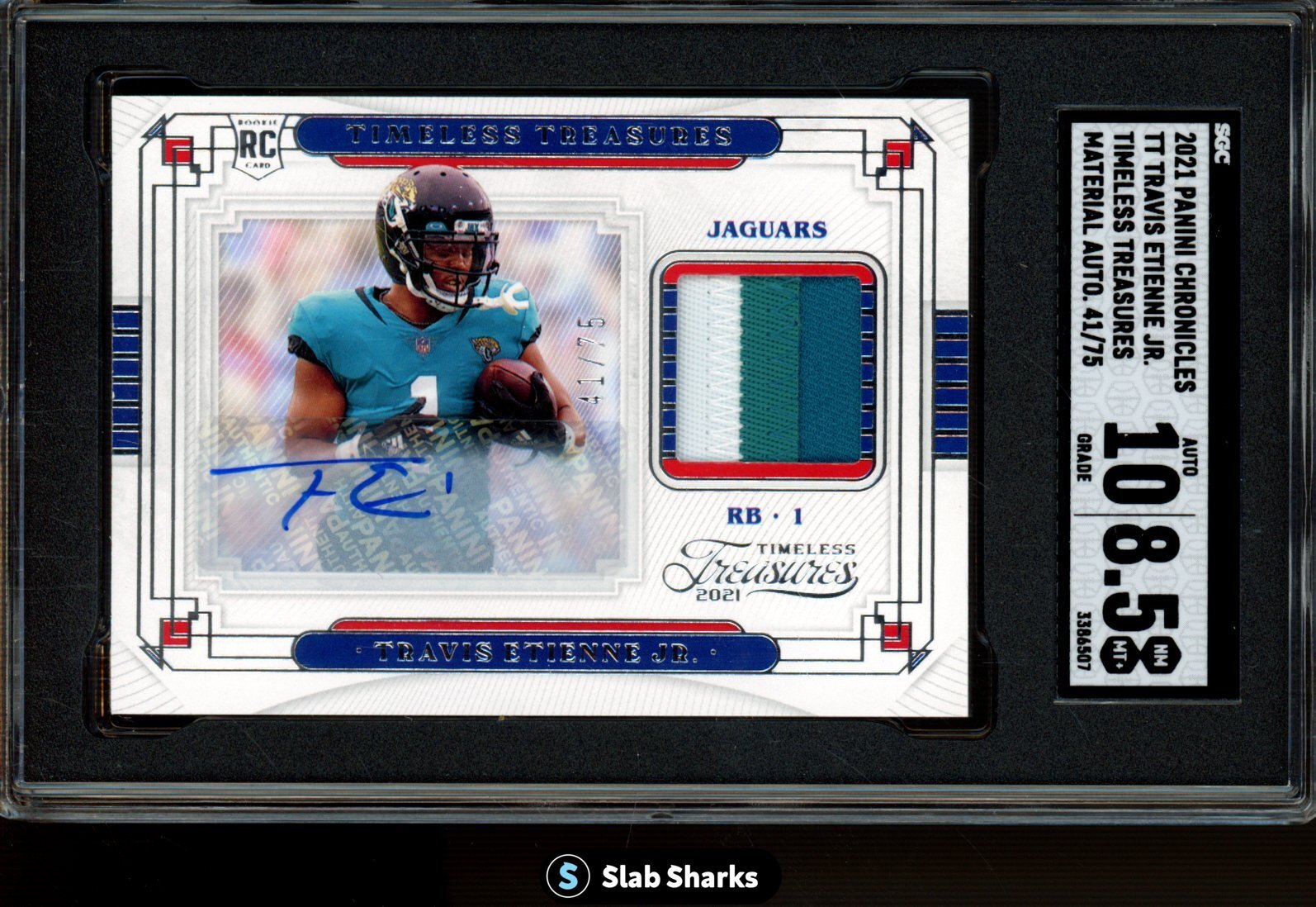 Travis Etienne Panini Chronicles Timeless Treasures Jerseys #TTTET Autograph