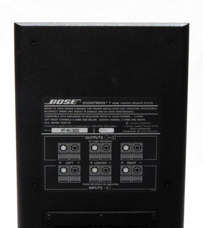 Bose Acoustimass Home Theater Speaker System Subwoofer – SHESTCO