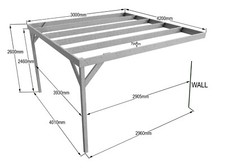 Wall mounted Wooden Pergola Kit Boxed