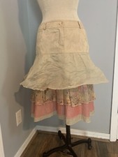 Vintage 90s Y2K Metallic Tutu Low Rise Skirt Boho Whimsical Cottage Fairy Ruffle