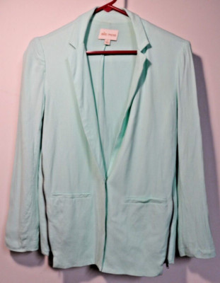 Ella Moss Zipper Side Blazer Jacket, Green,  Women's Size M