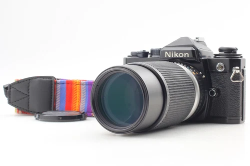 ([Opt MINT] Nikon FE Black 35mm SLR Film Camera 75-150mm F3.5 Zoom Lens JAPAN