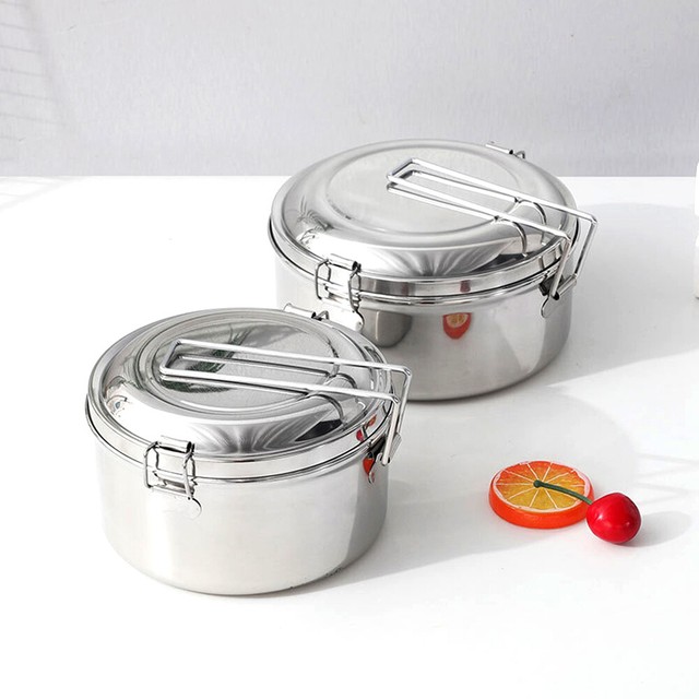 2 Tier Stainless Steel Thermal Insulated Lunch Box Bento Food Picnic