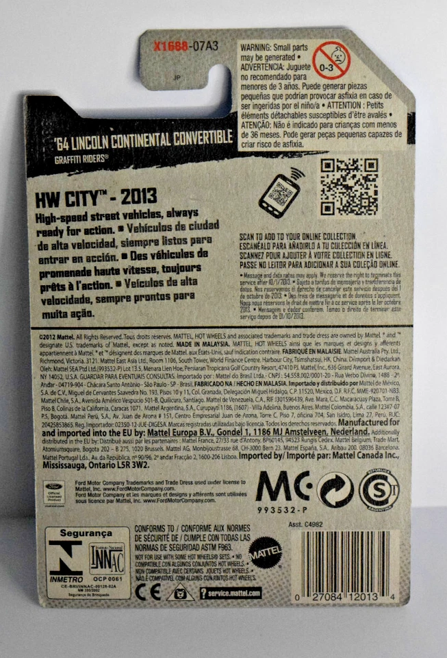 2013 Hot Wheels Treasure Hunt 64 Lincoln Continental кабриолет - второй шанс - Изображение 2 из 2