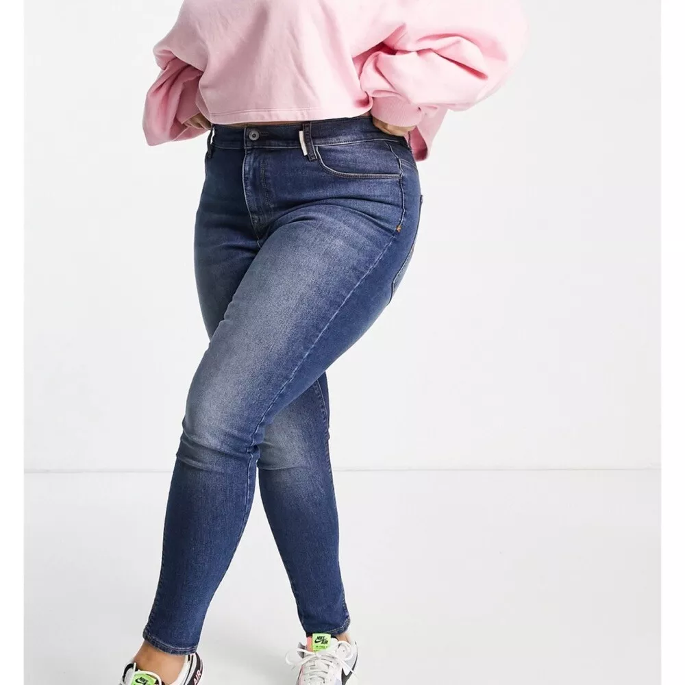 COLLUSION plus x001 high waisted skinny jeans sz 14 eBay