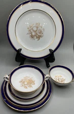 SPODE COPELAND ENGLAND GOLDEN HARVEST FROM MERMOD JACCARD 6 PIECE PLACE SETTING