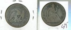 1858 P LIBERTY SEATED SILVER HALF DOLLAR GOOD 5978S